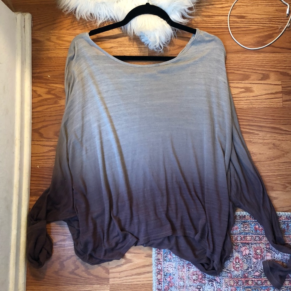 Oversized Long sleeve ombré top